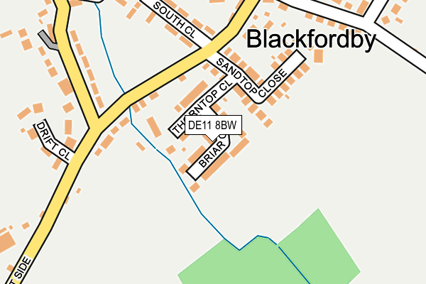 DE11 8BW map - OS OpenMap – Local (Ordnance Survey)