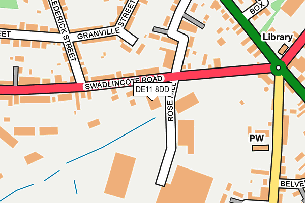 DE11 8DD map - OS OpenMap – Local (Ordnance Survey)