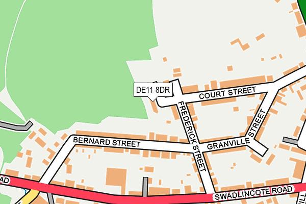 DE11 8DR map - OS OpenMap – Local (Ordnance Survey)