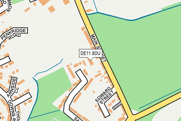 DE11 8DU map - OS OpenMap – Local (Ordnance Survey)