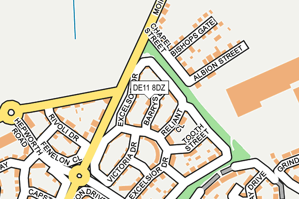 DE11 8DZ map - OS OpenMap – Local (Ordnance Survey)