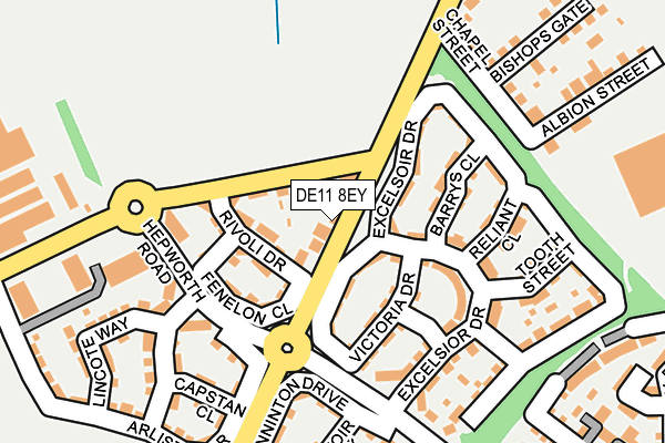 DE11 8EY map - OS OpenMap – Local (Ordnance Survey)