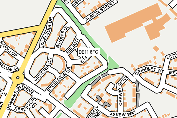 DE11 8FG map - OS OpenMap – Local (Ordnance Survey)