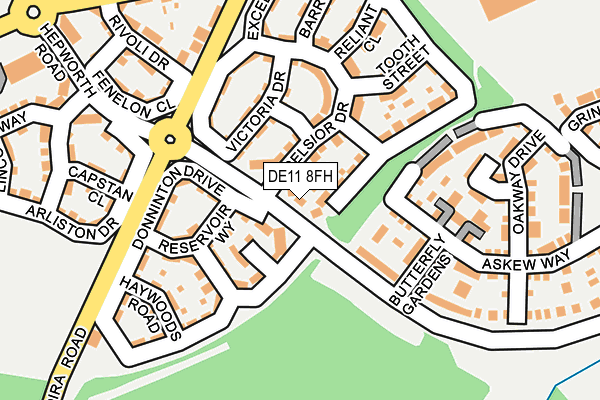 DE11 8FH map - OS OpenMap – Local (Ordnance Survey)