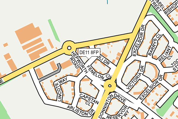 DE11 8FP map - OS OpenMap – Local (Ordnance Survey)