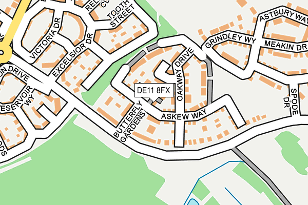 DE11 8FX map - OS OpenMap – Local (Ordnance Survey)