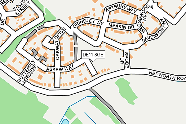 DE11 8GE map - OS OpenMap – Local (Ordnance Survey)