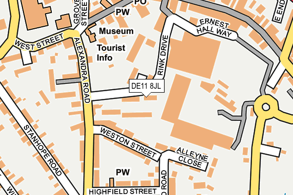 DE11 8JL map - OS OpenMap – Local (Ordnance Survey)