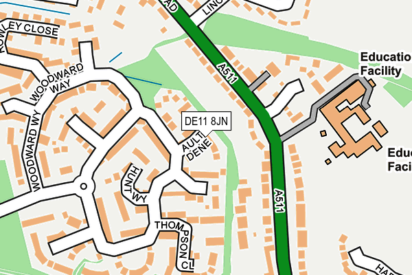 DE11 8JN map - OS OpenMap – Local (Ordnance Survey)