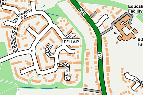 DE11 8JP map - OS OpenMap – Local (Ordnance Survey)