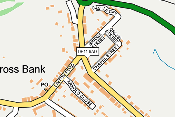 DE11 9AD map - OS OpenMap – Local (Ordnance Survey)