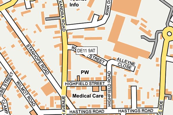 DE11 9AT map - OS OpenMap – Local (Ordnance Survey)