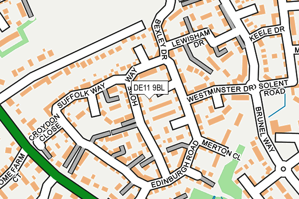 DE11 9BL map - OS OpenMap – Local (Ordnance Survey)