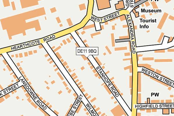 DE11 9BQ map - OS OpenMap – Local (Ordnance Survey)