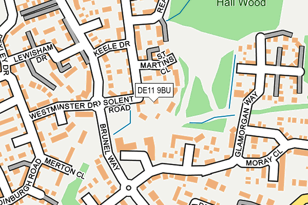 DE11 9BU map - OS OpenMap – Local (Ordnance Survey)