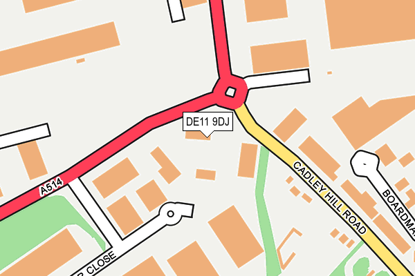 DE11 9DJ map - OS OpenMap – Local (Ordnance Survey)