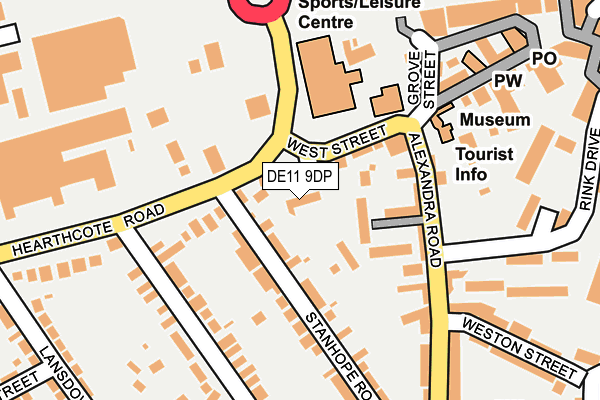 DE11 9DP map - OS OpenMap – Local (Ordnance Survey)
