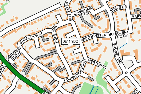 DE11 9DQ map - OS OpenMap – Local (Ordnance Survey)