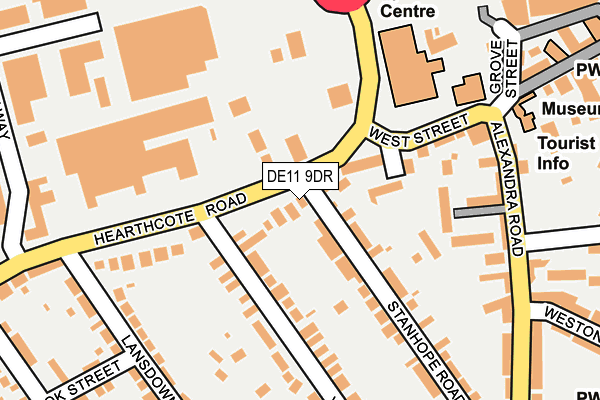 DE11 9DR map - OS OpenMap – Local (Ordnance Survey)