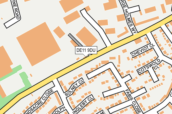 DE11 9DU map - OS OpenMap – Local (Ordnance Survey)