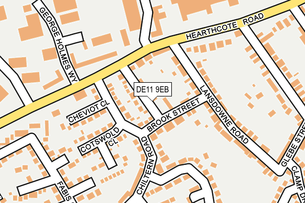 DE11 9EB map - OS OpenMap – Local (Ordnance Survey)