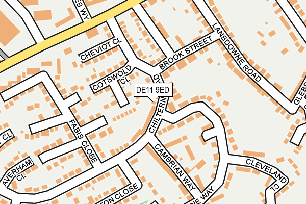 DE11 9ED map - OS OpenMap – Local (Ordnance Survey)