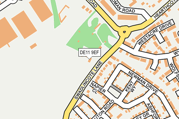 DE11 9EF map - OS OpenMap – Local (Ordnance Survey)