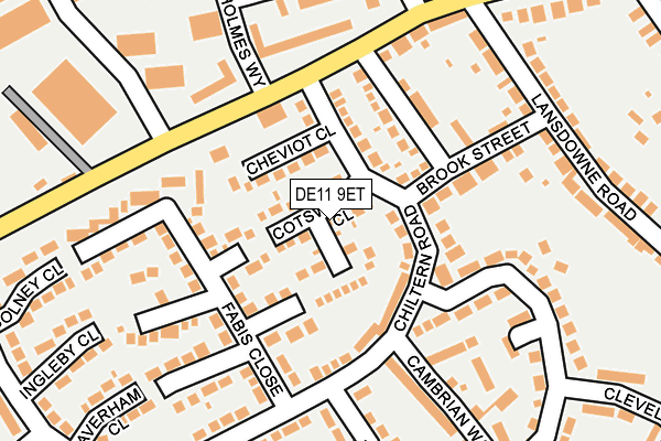 DE11 9ET map - OS OpenMap – Local (Ordnance Survey)