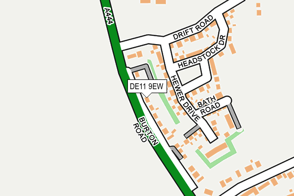 DE11 9EW map - OS OpenMap – Local (Ordnance Survey)