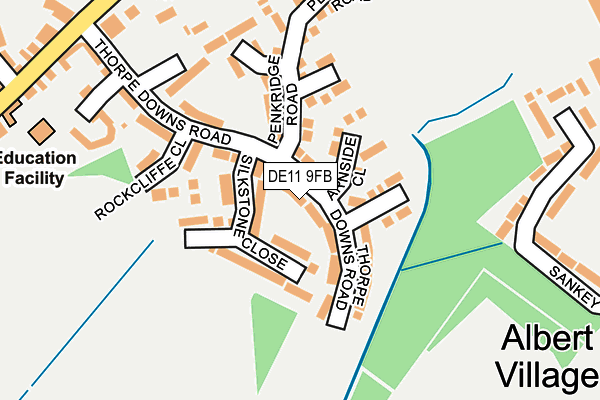 DE11 9FB map - OS OpenMap – Local (Ordnance Survey)