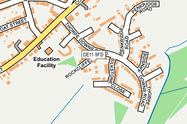DE11 9FD map - OS OpenMap – Local (Ordnance Survey)