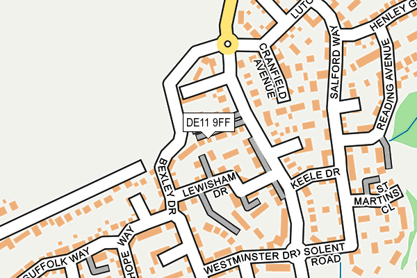 DE11 9FF map - OS OpenMap – Local (Ordnance Survey)