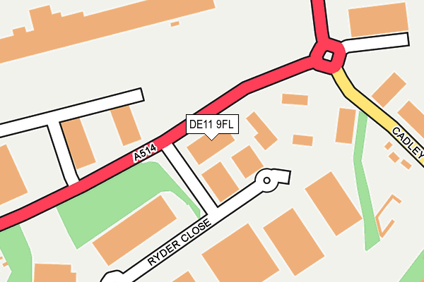 DE11 9FL map - OS OpenMap – Local (Ordnance Survey)