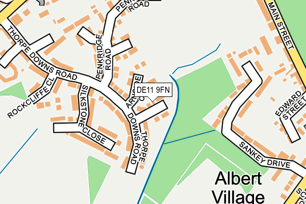 DE11 9FN map - OS OpenMap – Local (Ordnance Survey)