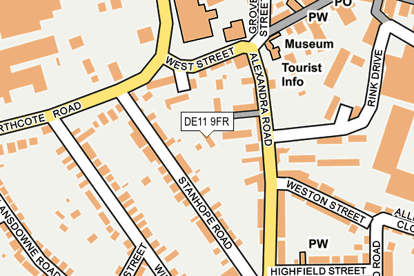 DE11 9FR map - OS OpenMap – Local (Ordnance Survey)