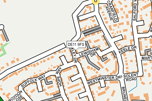 DE11 9FS map - OS OpenMap – Local (Ordnance Survey)