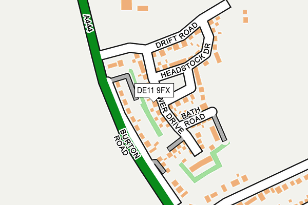 DE11 9FX map - OS OpenMap – Local (Ordnance Survey)