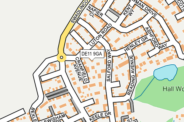 DE11 9GA map - OS OpenMap – Local (Ordnance Survey)