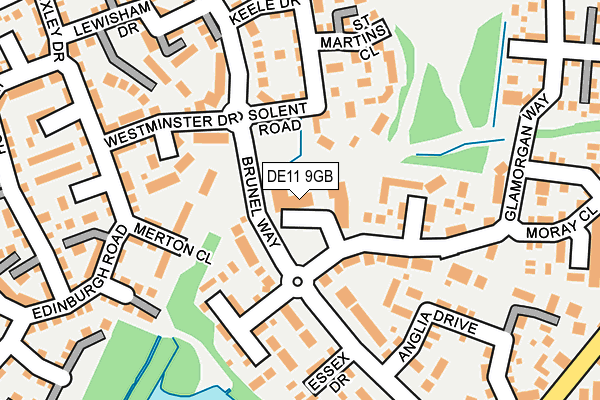 DE11 9GB map - OS OpenMap – Local (Ordnance Survey)
