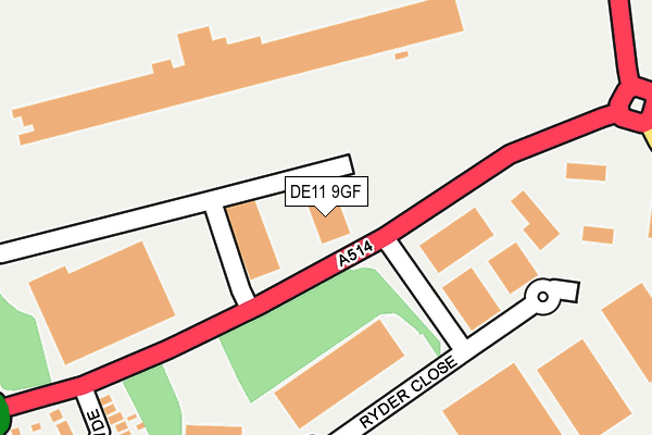 DE11 9GF map - OS OpenMap – Local (Ordnance Survey)