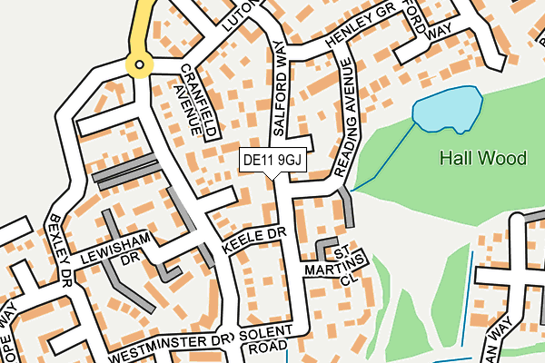DE11 9GJ map - OS OpenMap – Local (Ordnance Survey)