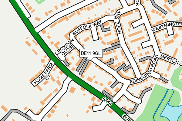 DE11 9GL map - OS OpenMap – Local (Ordnance Survey)