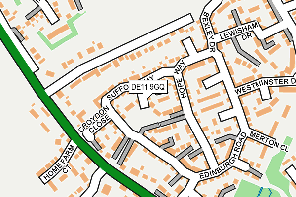 DE11 9GQ map - OS OpenMap – Local (Ordnance Survey)