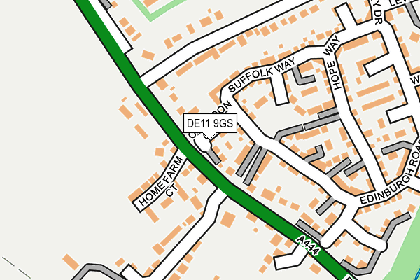 DE11 9GS map - OS OpenMap – Local (Ordnance Survey)