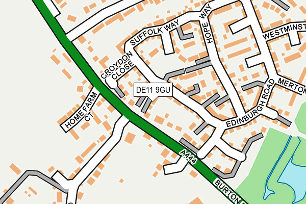 DE11 9GU map - OS OpenMap – Local (Ordnance Survey)