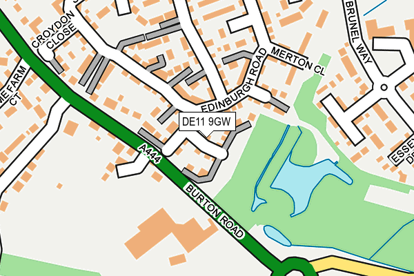 DE11 9GW map - OS OpenMap – Local (Ordnance Survey)