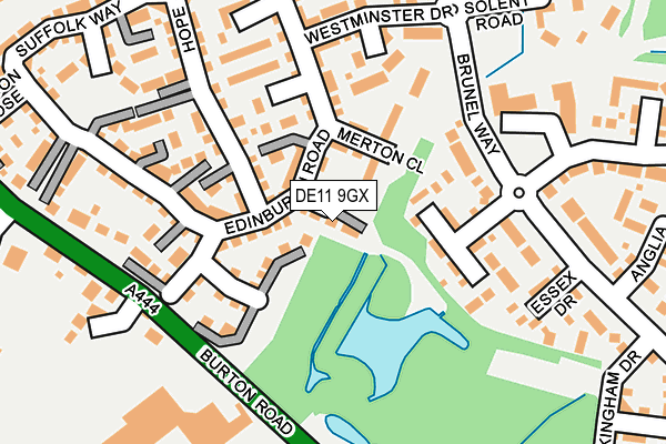 DE11 9GX map - OS OpenMap – Local (Ordnance Survey)