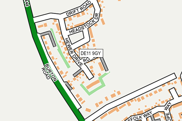 DE11 9GY map - OS OpenMap – Local (Ordnance Survey)