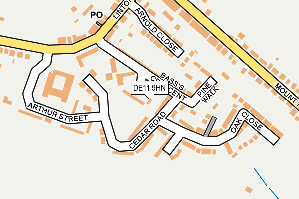 DE11 9HN map - OS OpenMap – Local (Ordnance Survey)