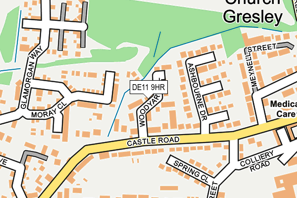 DE11 9HR map - OS OpenMap – Local (Ordnance Survey)